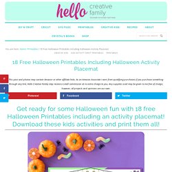 18 Free Halloween Printables Including Halloween Activity Placemat
