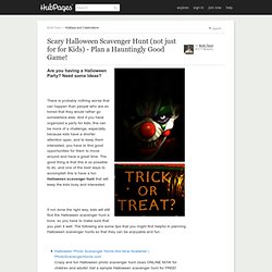 Halloween Scavenger Hunt (not just for for Kids) - Plan a Hauntingly Good Game!