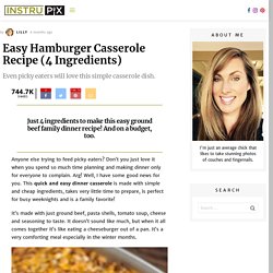 Easy Hamburger Casserole Recipe (4 Ingredients) - Instrupix