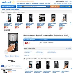 Hamilton Beach 12-Cup BrewStation Plus Coffeemaker, 47665: Appliances