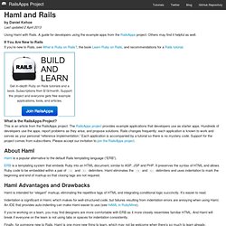 Haml and Rails