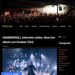 HAMMERFALL interview online. New live album out October 23rd. - METAL MAL