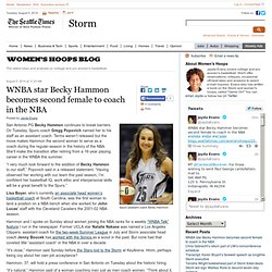 WNBA star Becky Hammon becomes second female to coach in the NBA