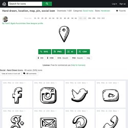 Hand drawn, location, map, pin, social icon