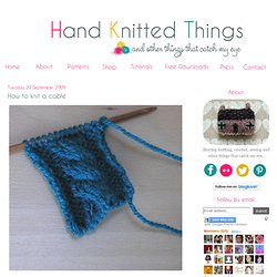 How to Knit a Cable
