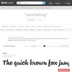 hand letring - Fonts.com - Fonts.com