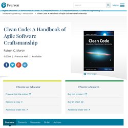 Clean code. A handbook of agile software craftmanshap.