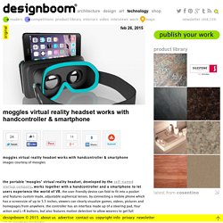 moggles virtual reality headset works with handcontroller & smartphone