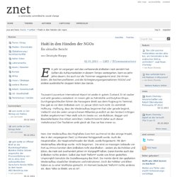 Haiti in den Händen der NGOs — ZNet - a community committed to social change