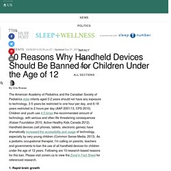 10 Reasons Why Handheld Devices Should Be Banned for Children Under the Age of 12 