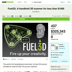 Fuel3D: A handheld 3D scanner for less than $1000 by Fuel3D Inc.