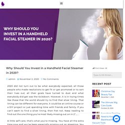 Why Should You Invest in a Handheld Facial Steamer in 2020? - Absoglow