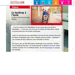 Le handicap à l’école