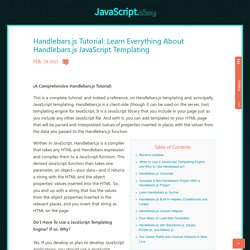 Handlebars.js Tutorial: Learn Everything About Handlebars.js JavaScript Templating