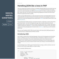 Handling JSON like a boss in PHP