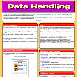Data Handling Lesson Starters and Online Activities