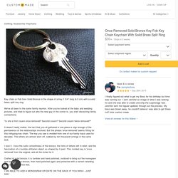 Buy a Handmade Once Removed Solid Bronze Key Fob Key Chain Keychain With Solid Brass Split Ring, made to order from Jennybuttons