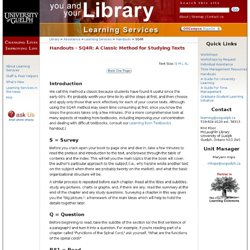 SQ4R - Handouts - Learning Services - Assistance - University of Guelph Library