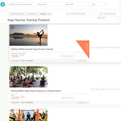 Handpicked Yoga Teacher Training in Thailand 2019/2020 - Yovada.com