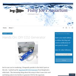 Hands On: DIY CO2 Generator