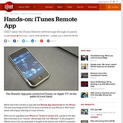 Hands-on: iTunes Remote App