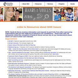 Links to Resources for Deafness and Hard of Hearing
