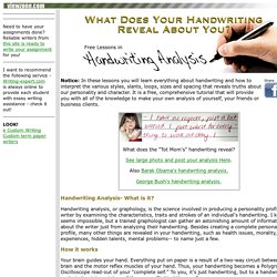 Handwriting Analysis