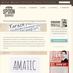 30 Free Handwriting Fonts Every Designer Should Own