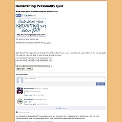 Handwriting Analysis Personality Test