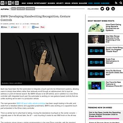 BMW Developing Handwriting Recognition, Gesture Controls