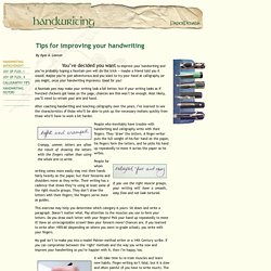 handwriting tips - StumbleUpon