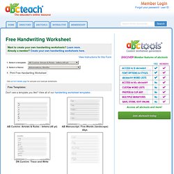 Free Handwriting Worksheet Editing