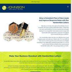 Handwritten Letters - Johnson Advertising