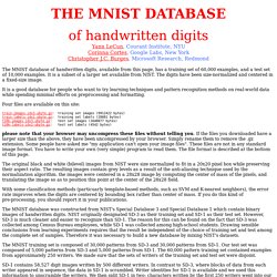 MNIST handwritten digit database, Yann LeCun and Corinna Cortes