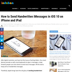 How to Send Handwritten iMessages in iOS 10 on iPhone and iPad