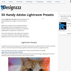 50 Handy Adobe Lightroom Presets