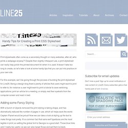 Handy Tips for Creating a Print CSS Stylesheet