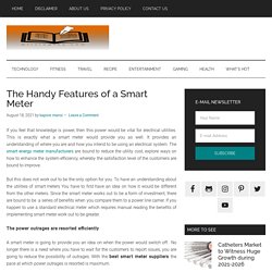 The Handy Features of a Smart Meter - Writingley
