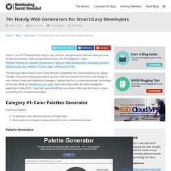 30 Must See Web Generator for Lazy Webmasters