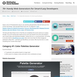 30 Must See Web Generator