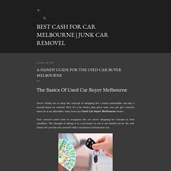 A Handy Guide for the Used Car Buyer Melbourne
