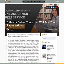 6 Handy Online Tools that Will Ace Your Paper Writing