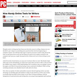 Nine Handy Online Tools for Writers - 750 Words