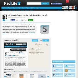 10 Handy Shortcuts for iOS 5 and iPhone 4S