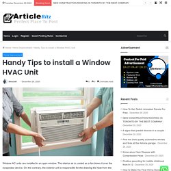 Handy Tips to install a Window HVAC Unit