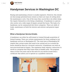 Handyman Services in Washington DC