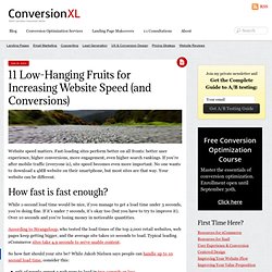 11 Low-Hanging Fruits for Increasing Website Speed (and Conversions)
