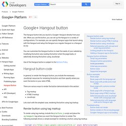 Hangout button - Google+ Platform