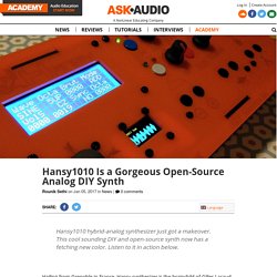 Hansy1010 Is a Gorgeous Open-Source Analog DIY Synth