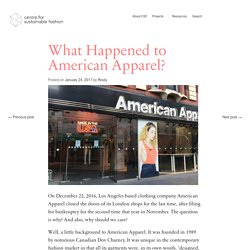 What Happened to American Apparel?